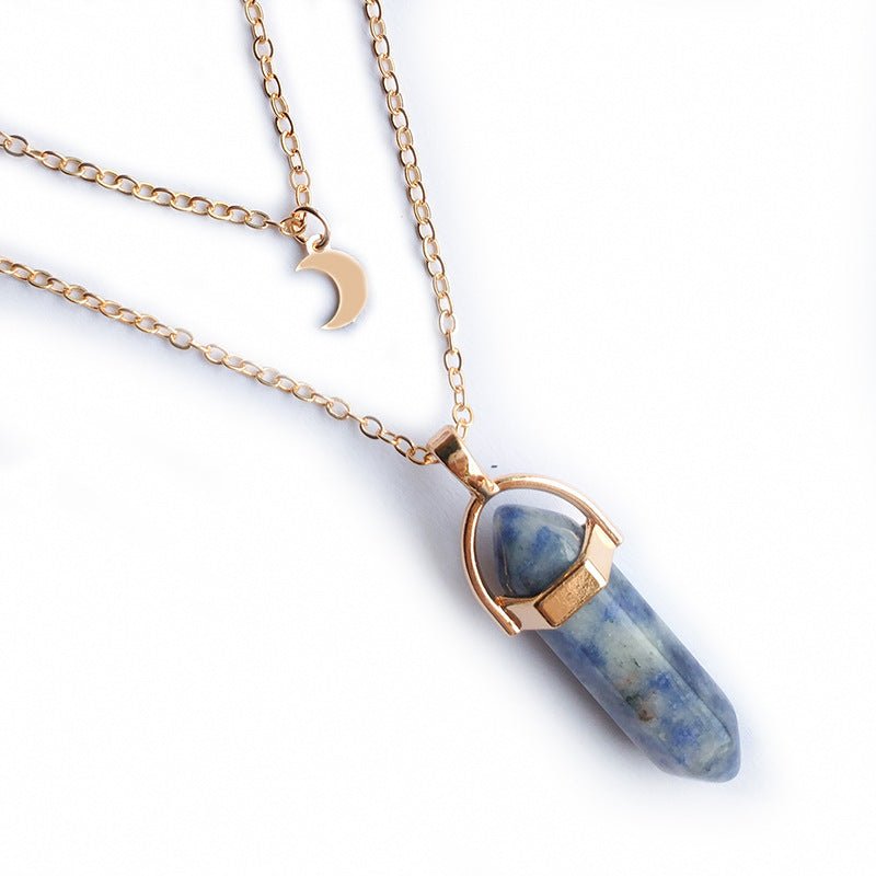 Moon Hexagonal Column Pendant Necklace Geometric Design – Minimal Elegance | The Simple Co – Necklaces (Minimalist / Statement / Unis, minimalist style, quiet luxury aesthetic, modern essential – The Simple Co.