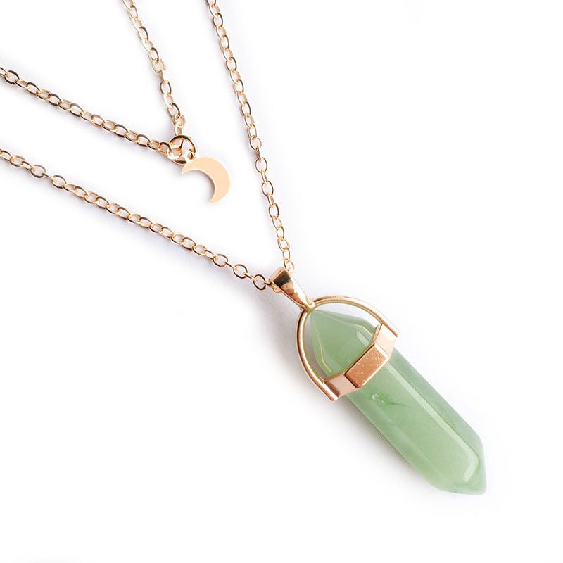 Moon Hexagonal Column Pendant Necklace Geometric Design – Minimal Elegance | The Simple Co – Necklaces (Minimalist / Statement / Unis, minimalist style, quiet luxury aesthetic, modern essential – The Simple Co.