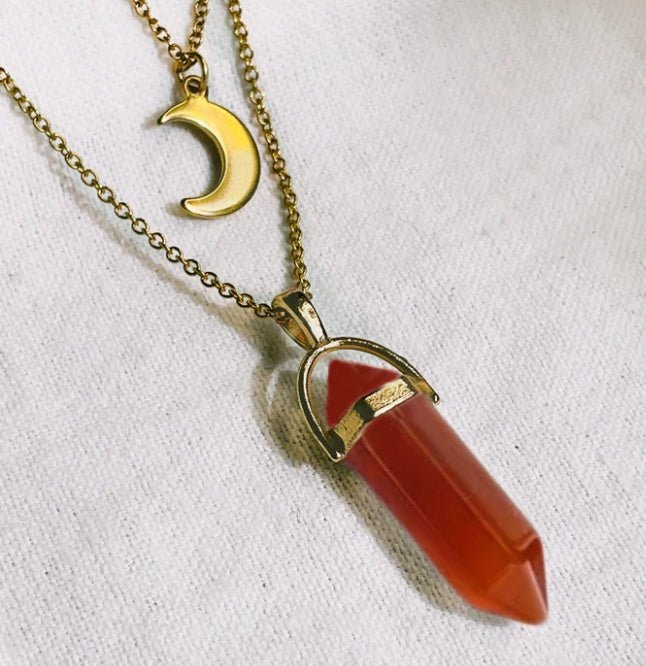 Moon Hexagonal Column Pendant Necklace Geometric Design – Minimal Elegance | The Simple Co – Necklaces (Minimalist / Statement / Unis, minimalist style, quiet luxury aesthetic, modern essential – The Simple Co.