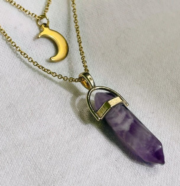 Moon Hexagonal Column Pendant Necklace Geometric Design – Minimal Elegance | The Simple Co – Necklaces (Minimalist / Statement / Unis, minimalist style, quiet luxury aesthetic, modern essential – The Simple Co.