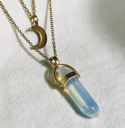 Moon Hexagonal Column Pendant Necklace Geometric Design – Minimal Elegance | The Simple Co – Necklaces (Minimalist / Statement / Unis, minimalist style, quiet luxury aesthetic, modern essential – The Simple Co.