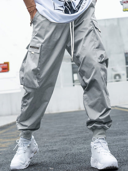 Multi - Pocket Cargo Pants Men's Hip - Hop Streetwear Trousers – Minimal Elegance | The Simple Co – Men’s Bottoms, minimalist style, quiet luxury aesthetic, modern essential – The Simple Co.
