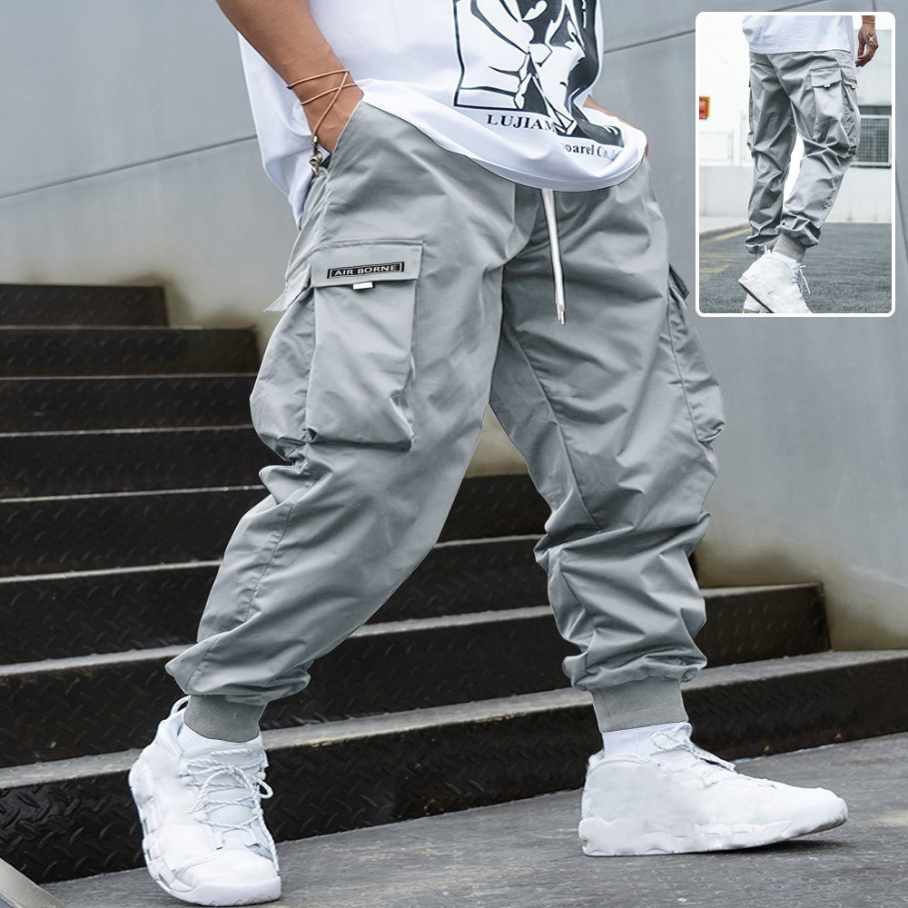 Multi - Pocket Cargo Pants Men's Hip - Hop Streetwear Trousers – Minimal Elegance | The Simple Co – Men’s Bottoms, minimalist style, quiet luxury aesthetic, modern essential – The Simple Co.