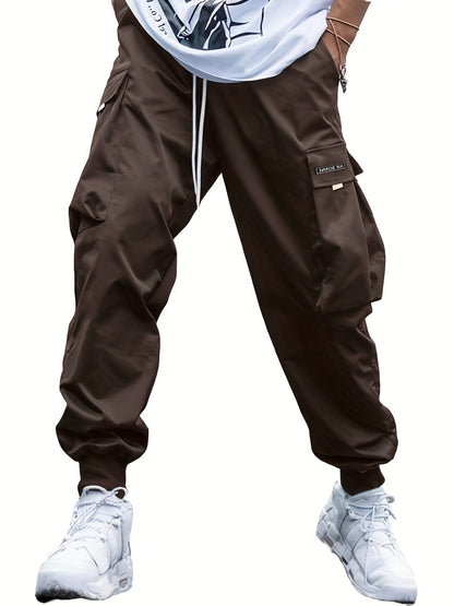 Multi - Pocket Cargo Pants Men's Hip - Hop Streetwear Trousers – Minimal Elegance | The Simple Co – Men’s Bottoms, minimalist style, quiet luxury aesthetic, modern essential – The Simple Co.