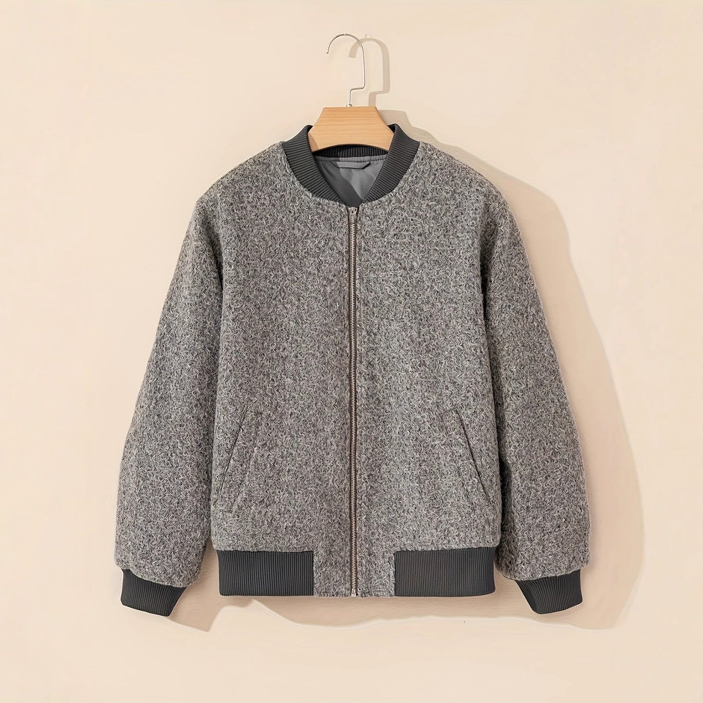 New Autumn And Winter Zipper Jacket – Minimal Elegance | The Simple Co – Practical cottage, minimalist style, quiet luxury aesthetic, modern essential – The Simple Co.