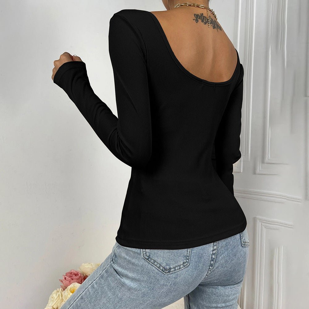 Off - Shoulder Sculpted Knit Top – Minimal Elegance | The Simple Co – Women's Tops, minimalist style, quiet luxury aesthetic, modern essential – The Simple Co.
