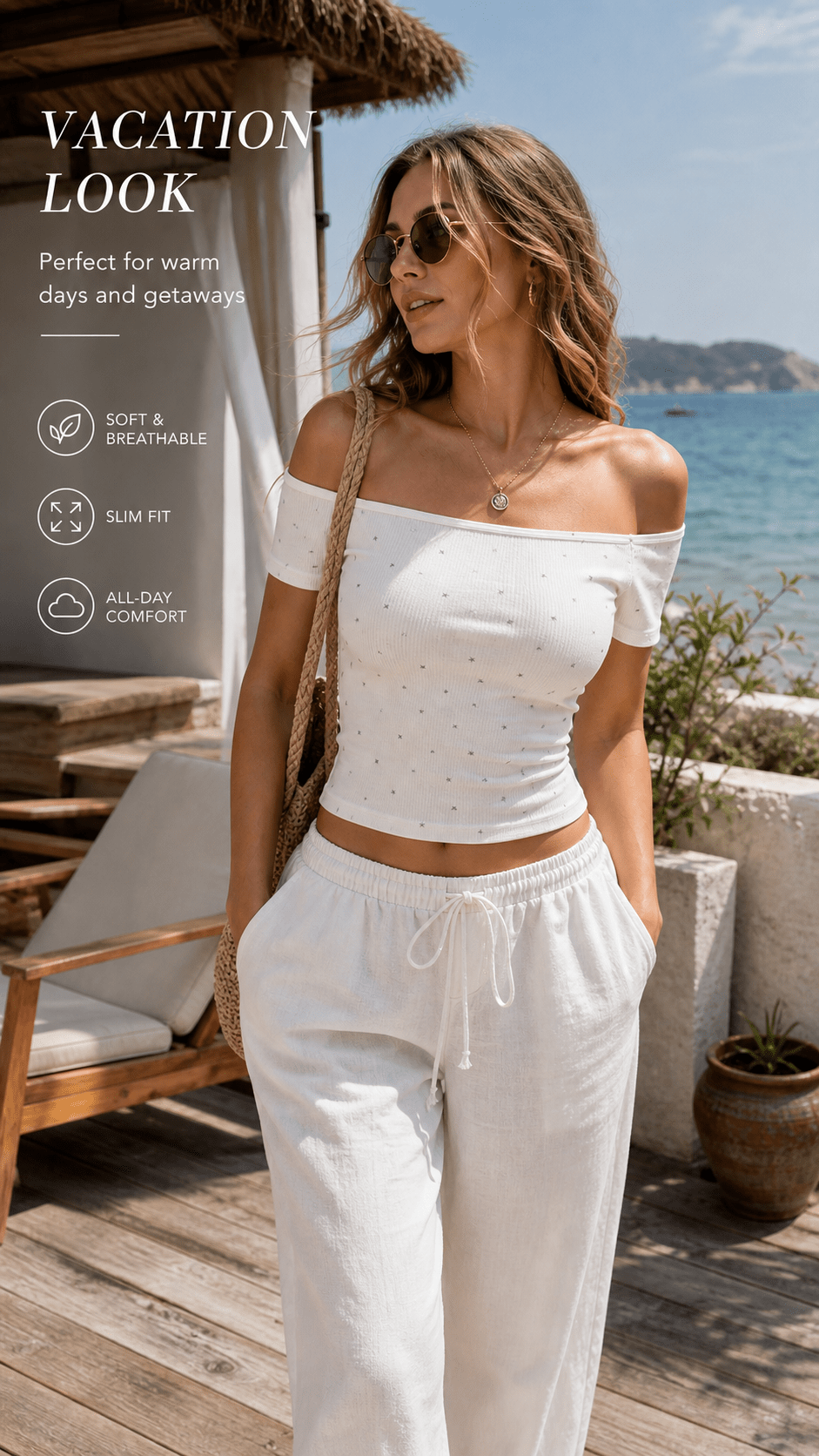 Off Shoulder Slim Fit Top - Effortless Spring/Summer | The Simple Co. – Apparel & Accessories > Clothing > Shirt, minimalist style, quiet luxury aesthetic, modern essential – The Simple Co.