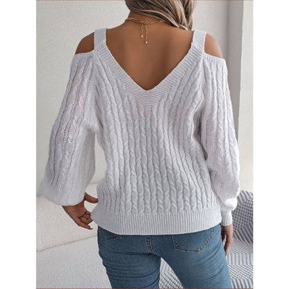 Off - Shoulder Sweater – Minimal Elegance | The Simple Co – Practical cottage, minimalist style, quiet luxury aesthetic, modern essential – The Simple Co.