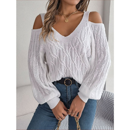 Off - Shoulder Sweater – Minimal Elegance | The Simple Co – Practical cottage, minimalist style, quiet luxury aesthetic, modern essential – The Simple Co.