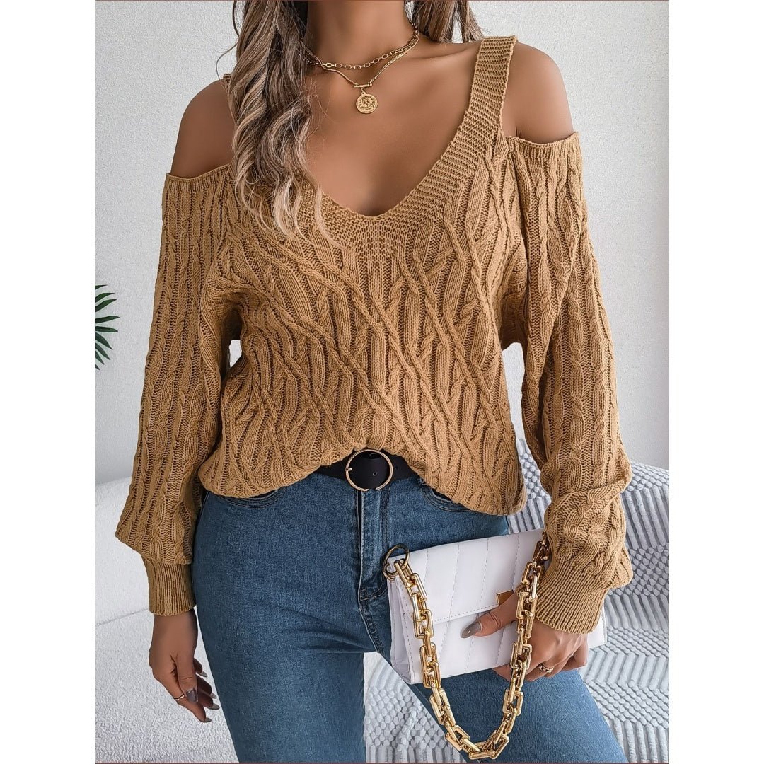 Off - Shoulder Sweater – Minimal Elegance | The Simple Co – Practical cottage, minimalist style, quiet luxury aesthetic, modern essential – The Simple Co.