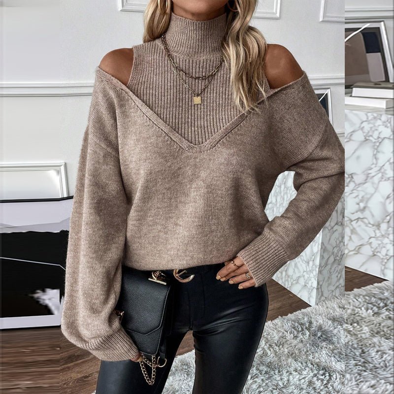 Off - Shoulder Turtleneck Sweater – Minimal Elegance | The Simple Co – Practical cottage, minimalist style, quiet luxury aesthetic, modern essential – The Simple Co.