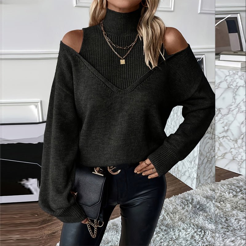 Off - Shoulder Turtleneck Sweater – Minimal Elegance | The Simple Co – Practical cottage, minimalist style, quiet luxury aesthetic, modern essential – The Simple Co.