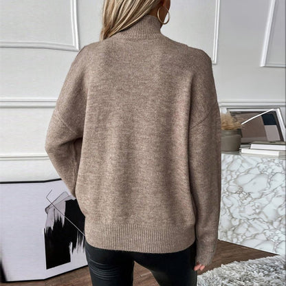 Off - Shoulder Turtleneck Sweater – Minimal Elegance | The Simple Co – Practical cottage, minimalist style, quiet luxury aesthetic, modern essential – The Simple Co.