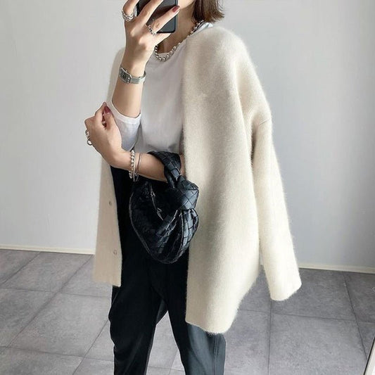 Oversized Wool - Like Coat – Minimal Elegance | The Simple Co – Practical cottage, minimalist style, quiet luxury aesthetic, modern essential – The Simple Co.