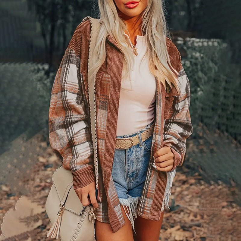 Plaid Button - Up Shirt – Minimal Elegance | The Simple Co – Practical cottage, minimalist style, quiet luxury aesthetic, modern essential – The Simple Co.