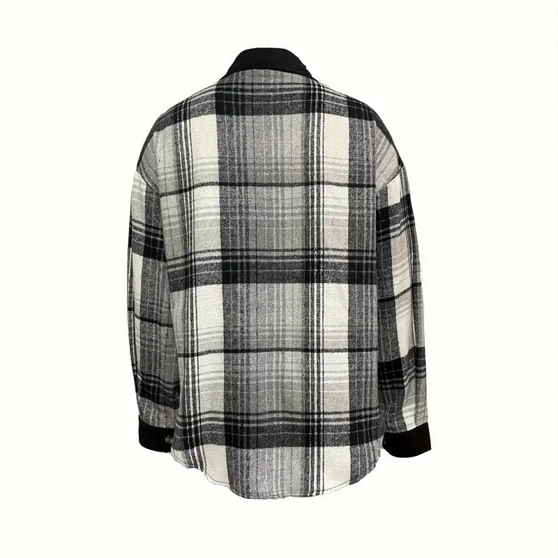 Plaid Button - Up Shirt – Minimal Elegance | The Simple Co – Practical cottage, minimalist style, quiet luxury aesthetic, modern essential – The Simple Co.