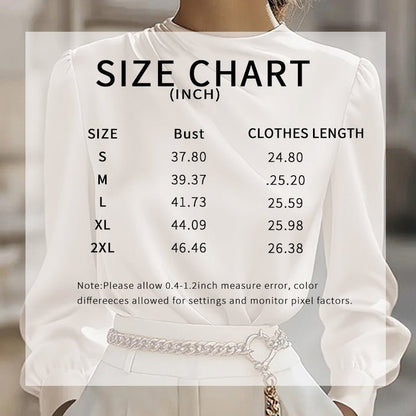 Pleated Long Sleeve Blouse, Round – Minimal Elegance | The Simple Co – Practical cottage, minimalist style, quiet luxury aesthetic, modern essential – The Simple Co.