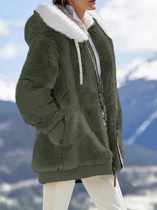 Plush Hooded Zip Jacket - 2026 Winter Collection Loose Fit Warm Coat – Minimal Elegance | The Simple Co – Practical cottage, minimalist style, quiet luxury aesthetic, modern essential – The Simple Co.