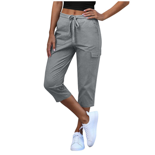 Pocket Cropped Cargo Pants – Women's Casual Trousers | The Simple Co. – Bottoms, minimalist style, quiet luxury aesthetic, modern essential – The Simple Co.