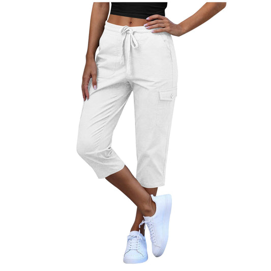 Pocket Cropped Cargo Pants – Women's Casual Trousers | The Simple Co. – Bottoms, minimalist style, quiet luxury aesthetic, modern essential – The Simple Co.