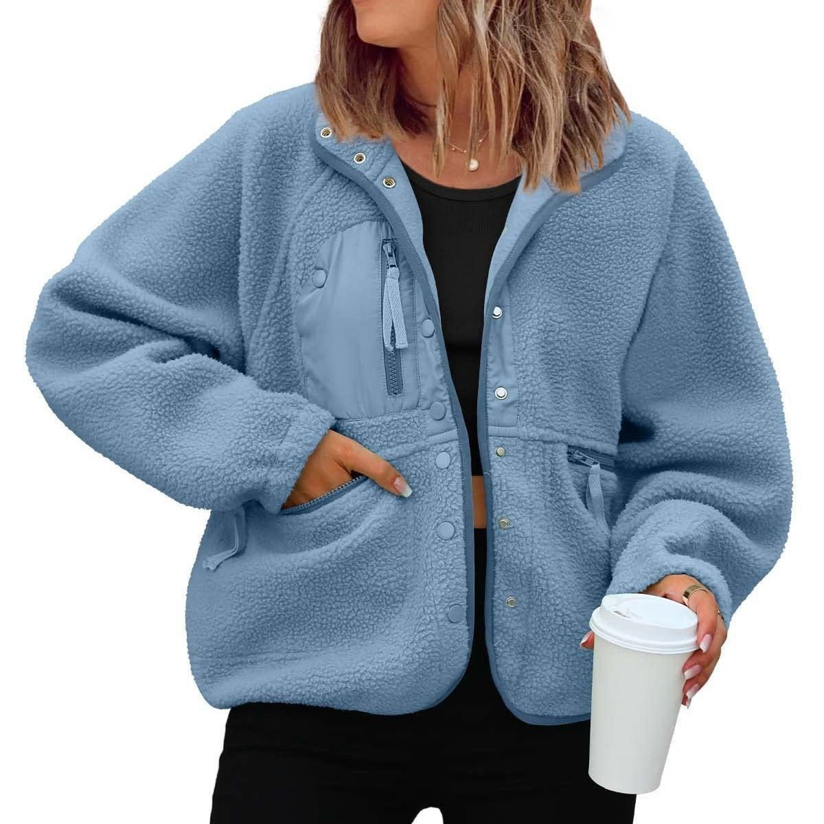 Polar Fleece Sports Jacket – Minimal Elegance | The Simple Co – Practical cottage, minimalist style, quiet luxury aesthetic, modern essential – The Simple Co.