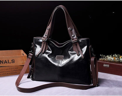 Retro Fashion Tote Casual Soft Leather – Minimal Elegance | The Simple Co – Practical cottage, minimalist style, quiet luxury aesthetic, modern essential – The Simple Co.