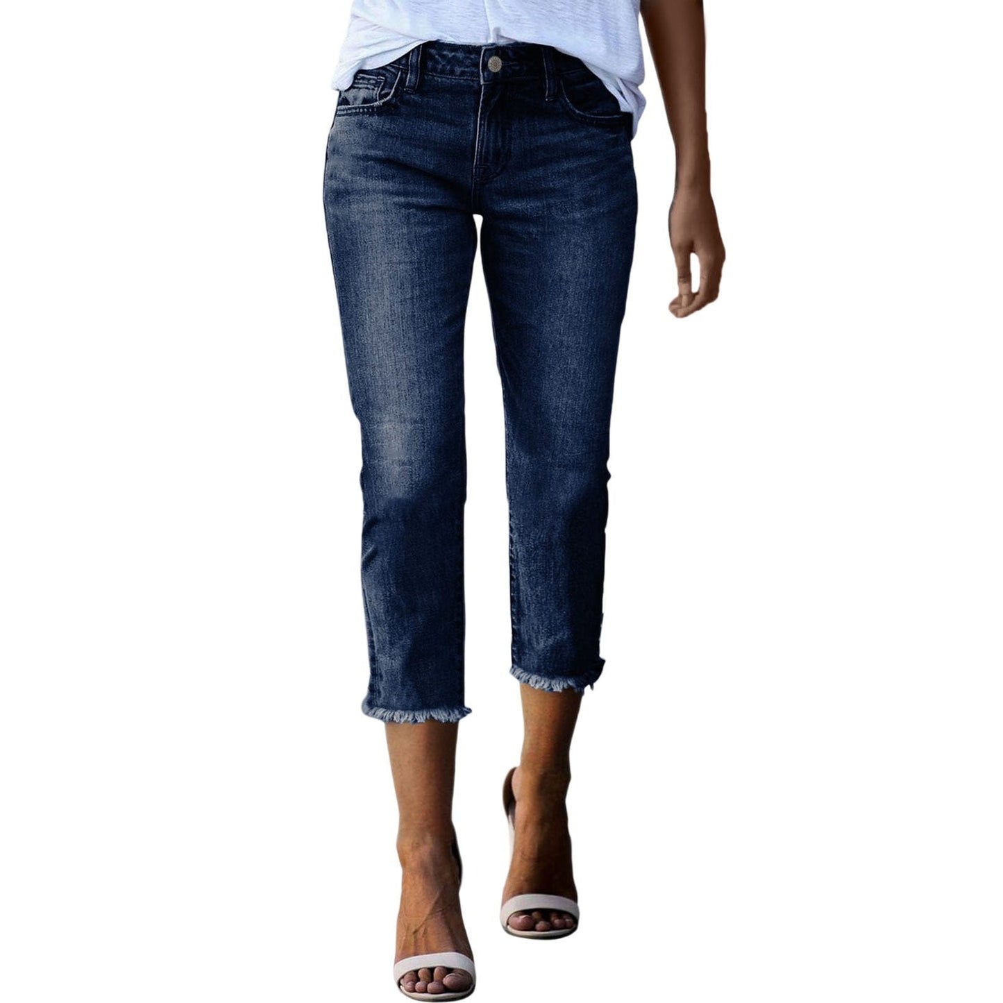 Retro Slim - Fit Stretch Jeans - 2026 Winter Collection Fashionable Denim Pants – Minimal Elegance | The Simple Co – Bottoms, minimalist style, quiet luxury aesthetic, modern essential – The Simple Co.