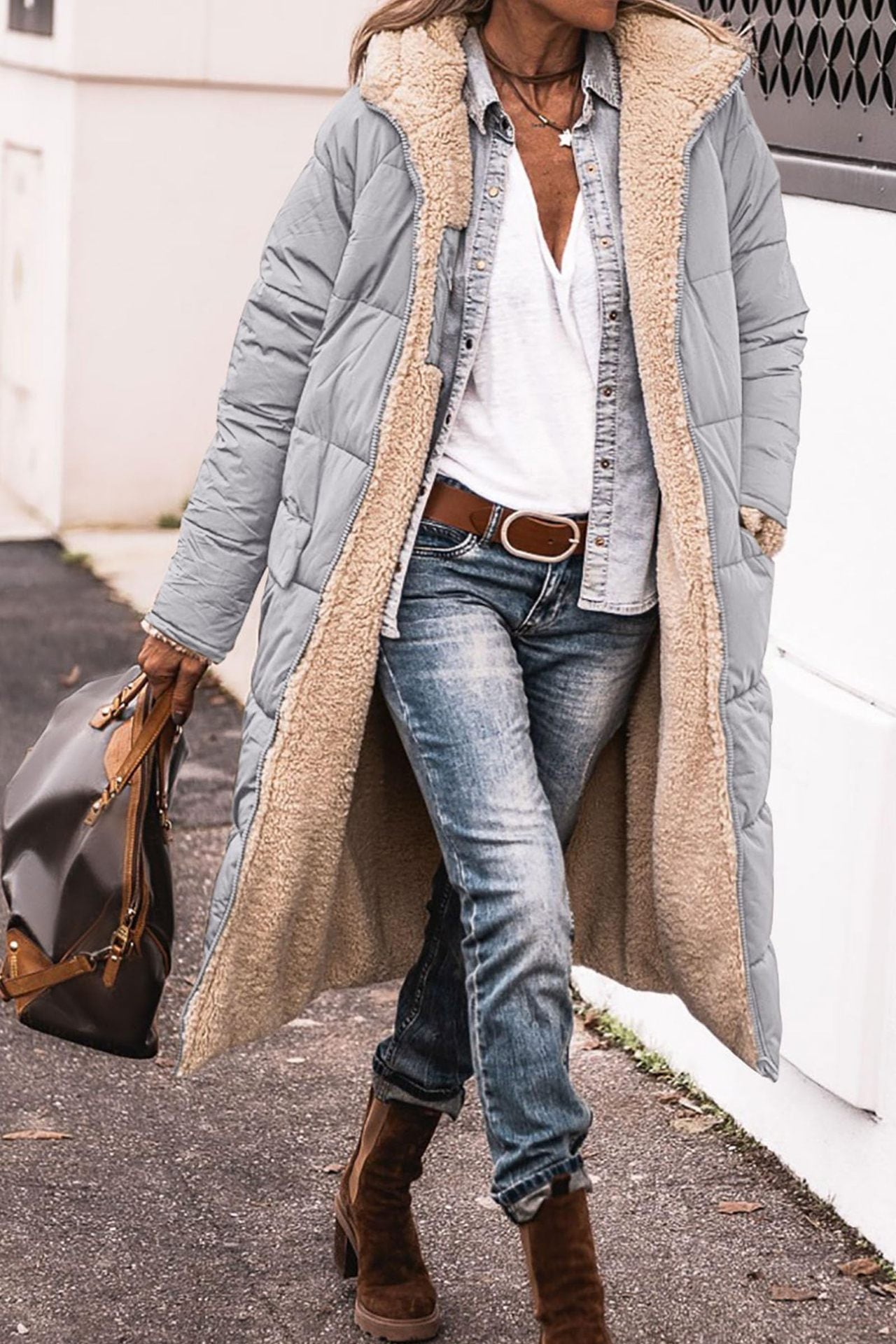 Reversible Hooded Long Coat – Minimal Elegance | The Simple Co – Apparel & Accessories > Clothing > Outerwear > Coats & Jackets, minimalist style, quiet luxury aesthetic, modern essential – The Simple Co.