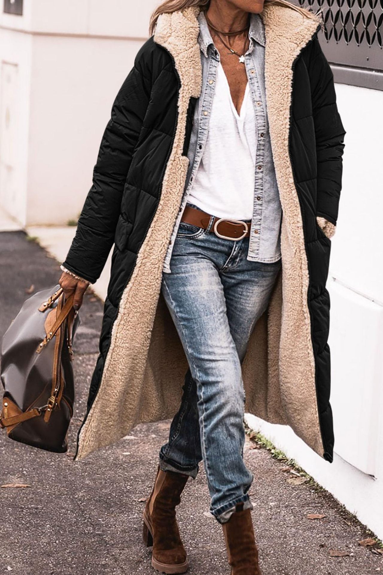 Reversible Hooded Long Coat – Minimal Elegance | The Simple Co – Apparel & Accessories > Clothing > Outerwear > Coats & Jackets, minimalist style, quiet luxury aesthetic, modern essential – The Simple Co.