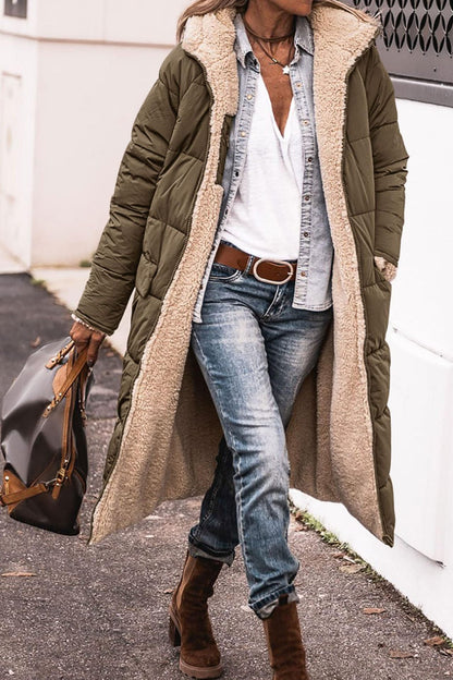 Reversible Hooded Long Coat – Minimal Elegance | The Simple Co – Apparel & Accessories > Clothing > Outerwear > Coats & Jackets, minimalist style, quiet luxury aesthetic, modern essential – The Simple Co.
