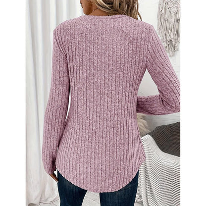 Ribbed Knit Tunic Shirt – Minimal Elegance | The Simple Co – Practical cottage, minimalist style, quiet luxury aesthetic, modern essential – The Simple Co.