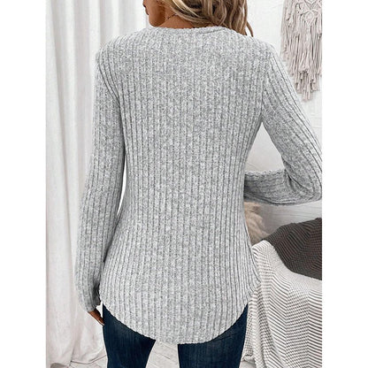 Ribbed Knit Tunic Shirt – Minimal Elegance | The Simple Co – Practical cottage, minimalist style, quiet luxury aesthetic, modern essential – The Simple Co.