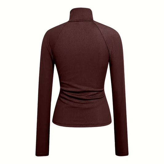 Ribbed Turtleneck Top – Minimal Elegance | The Simple Co – Practical cottage, minimalist style, quiet luxury aesthetic, modern essential – The Simple Co.