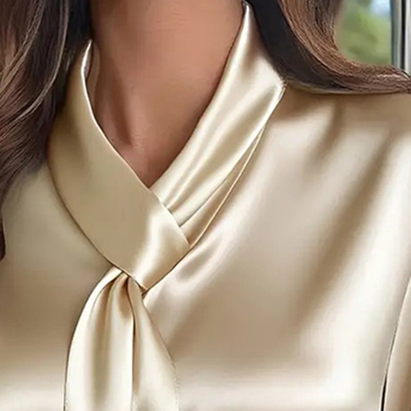 Ribbon Detail Blouse – Minimal Elegance | The Simple Co – Practical cottage, minimalist style, quiet luxury aesthetic, modern essential – The Simple Co.