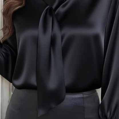 Ribbon Detail Blouse – Minimal Elegance | The Simple Co – Practical cottage, minimalist style, quiet luxury aesthetic, modern essential – The Simple Co.
