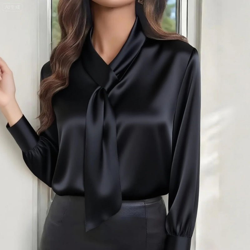 Ribbon Detail Blouse – Minimal Elegance | The Simple Co – Practical cottage, minimalist style, quiet luxury aesthetic, modern essential – The Simple Co.