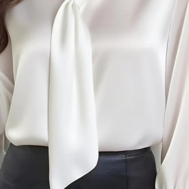Ribbon Detail Blouse – Minimal Elegance | The Simple Co – Practical cottage, minimalist style, quiet luxury aesthetic, modern essential – The Simple Co.