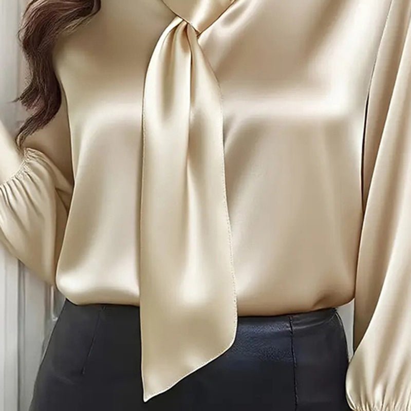 Ribbon Detail Blouse – Minimal Elegance | The Simple Co – Practical cottage, minimalist style, quiet luxury aesthetic, modern essential – The Simple Co.