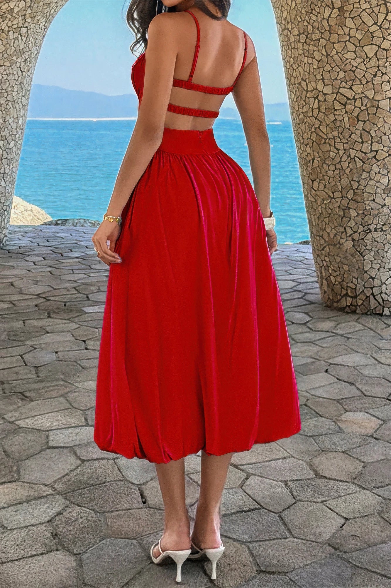 Ruched-Bust A-Line Dress – Dresses, minimalist style, quiet luxury aesthetic, modern essential – The Simple Co.