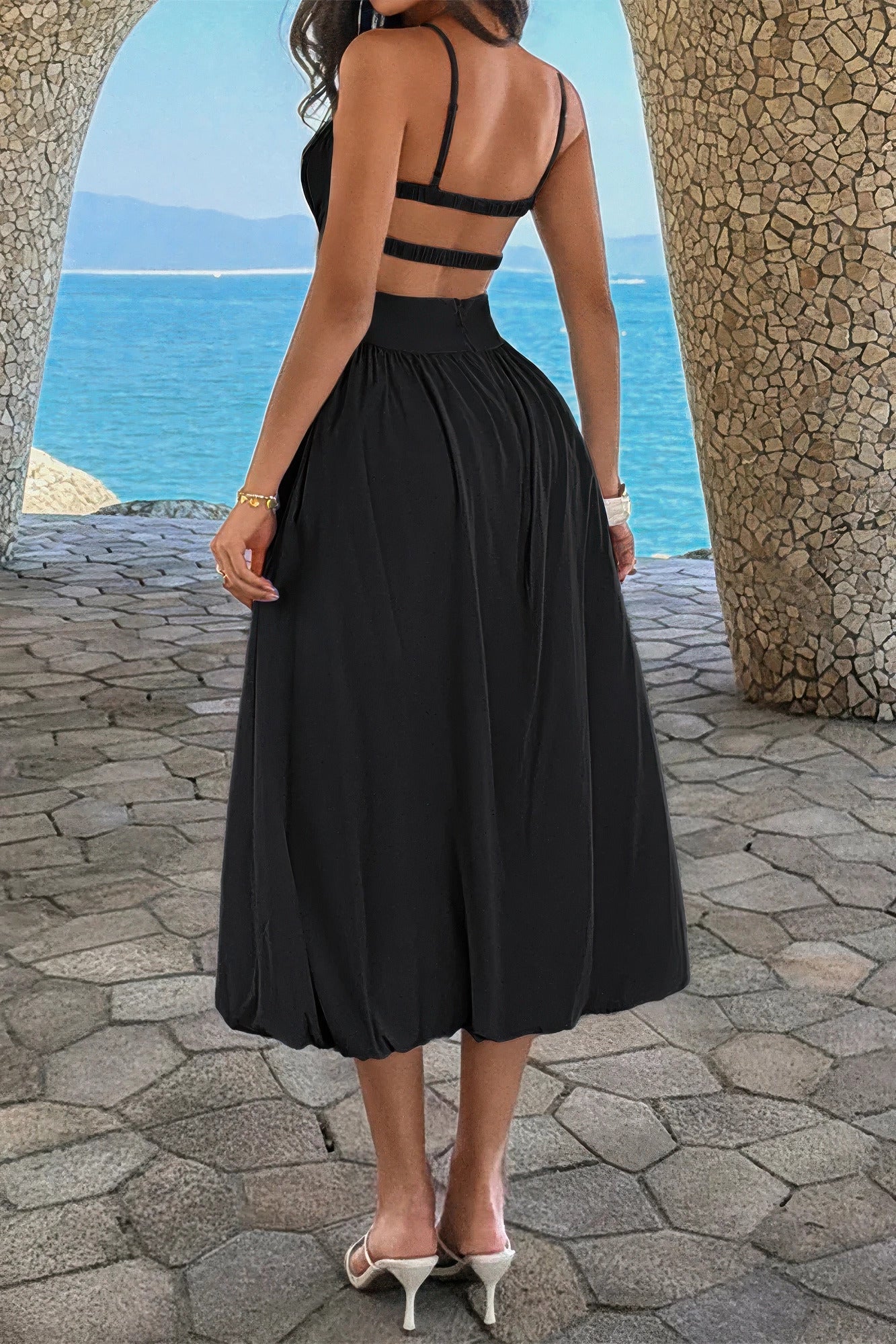 Ruched-Bust A-Line Dress – Dresses, minimalist style, quiet luxury aesthetic, modern essential – The Simple Co.