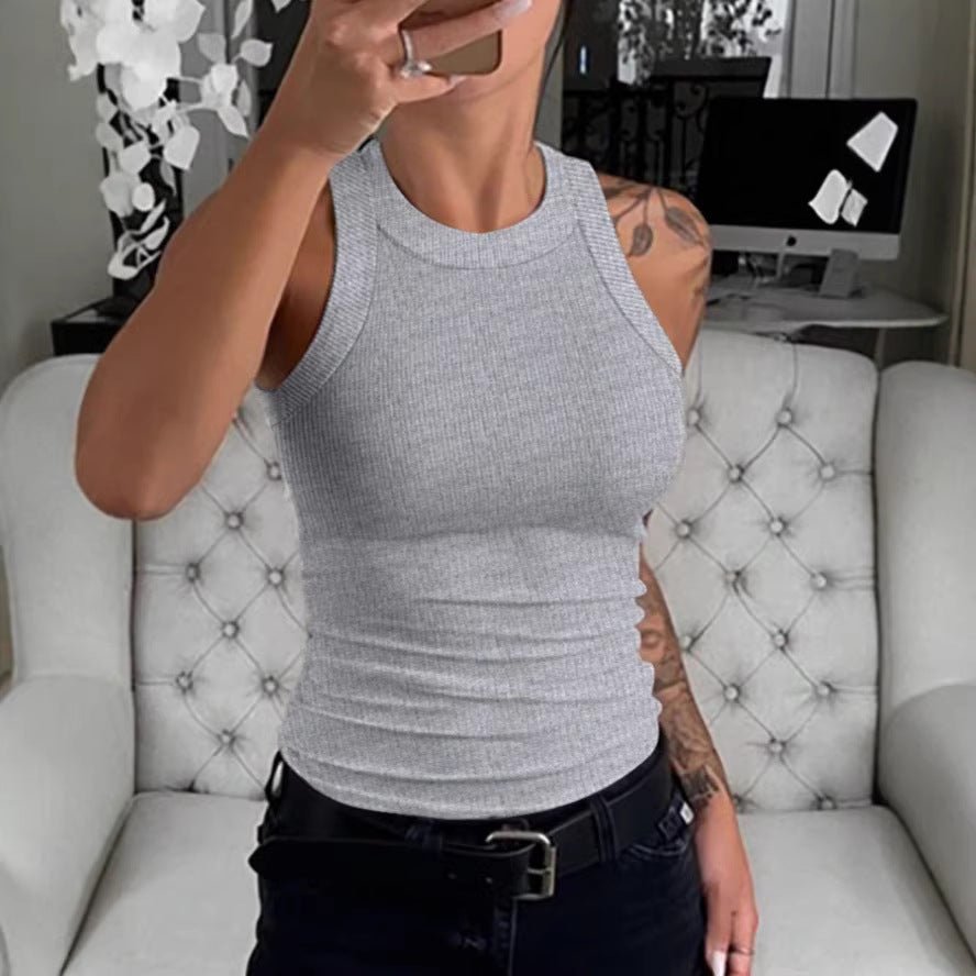Slim - fit Womens Sleeveless Rib - knit Vest – Versatile Spring/Summer | The Simple Co. – Apparel & Accessories > Clothing > Shirt, minimalist style, quiet luxury aesthetic, modern essential – The Simple Co.