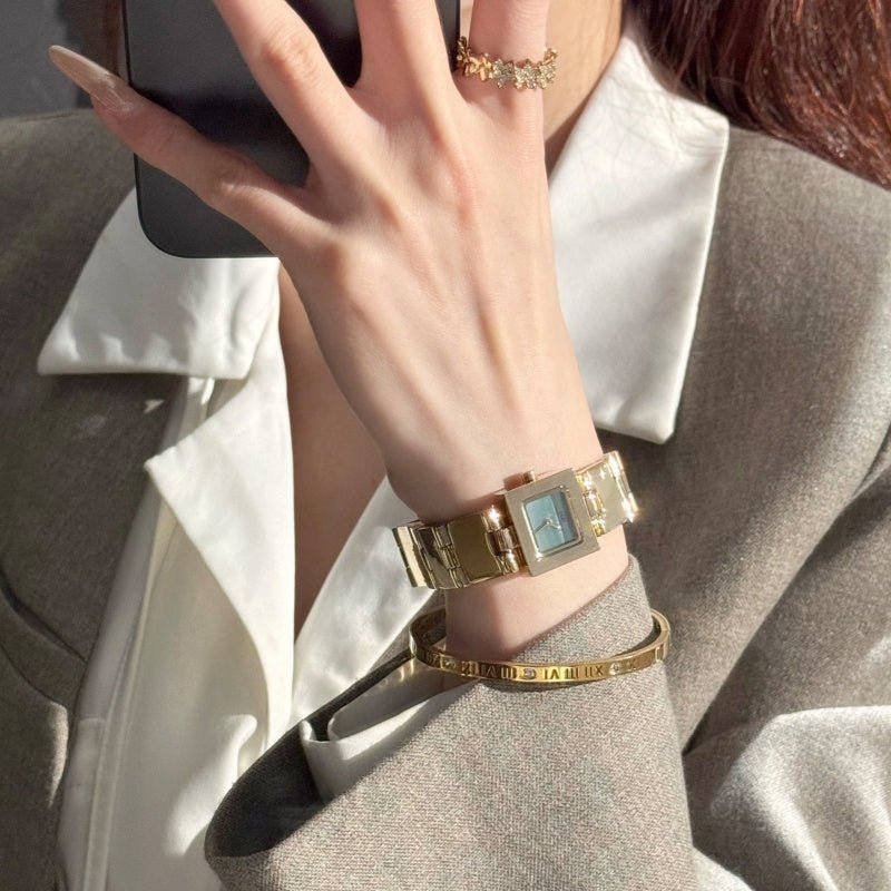 Small Square Watch Light Luxury Niche Fashionable Minimalis For Women – Minimal Elegance | The Simple Co – Practical cottage, minimalist style, quiet luxury aesthetic, modern essential – The Simple Co.