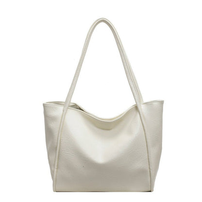 Soft Leather Shoulder Bag Large Capacity – Minimal Elegance | The Simple Co – Practical cottage, minimalist style, quiet luxury aesthetic, modern essential – The Simple Co.