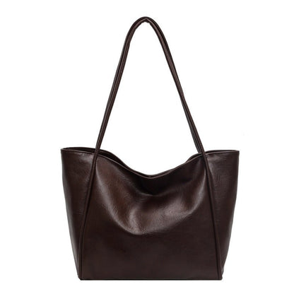 Soft Leather Shoulder Bag Large Capacity – Minimal Elegance | The Simple Co – Practical cottage, minimalist style, quiet luxury aesthetic, modern essential – The Simple Co.