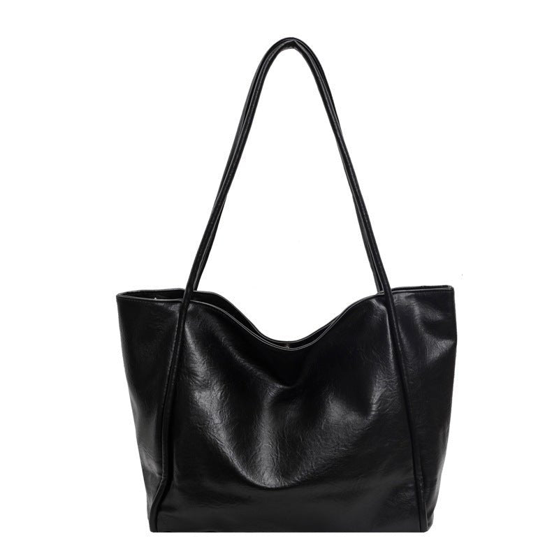 Soft Leather Shoulder Bag Large Capacity – Minimal Elegance | The Simple Co – Practical cottage, minimalist style, quiet luxury aesthetic, modern essential – The Simple Co.