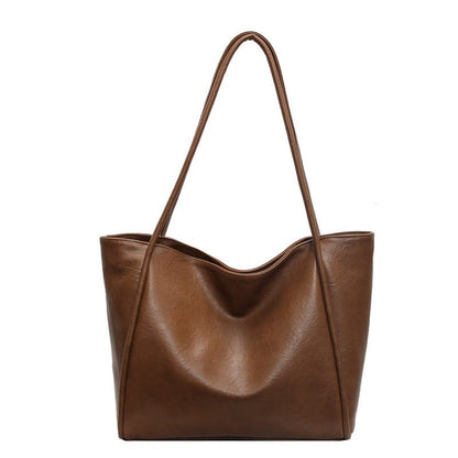 Soft Leather Shoulder Bag Large Capacity – Minimal Elegance | The Simple Co – Practical cottage, minimalist style, quiet luxury aesthetic, modern essential – The Simple Co.