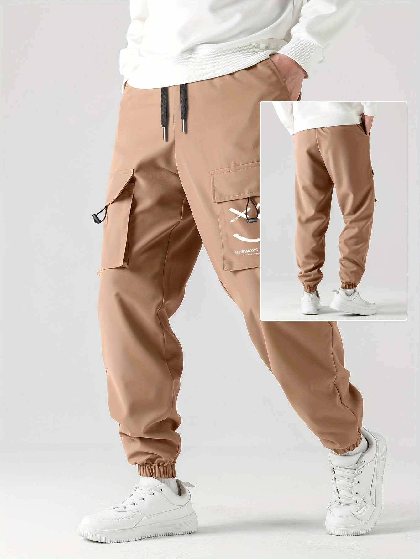 Straight Ankle Cargo Pants Wear - Resistant Casual Trousers – Minimal Elegance | The Simple Co – Men’s Bottoms, minimalist style, quiet luxury aesthetic, modern essential – The Simple Co.