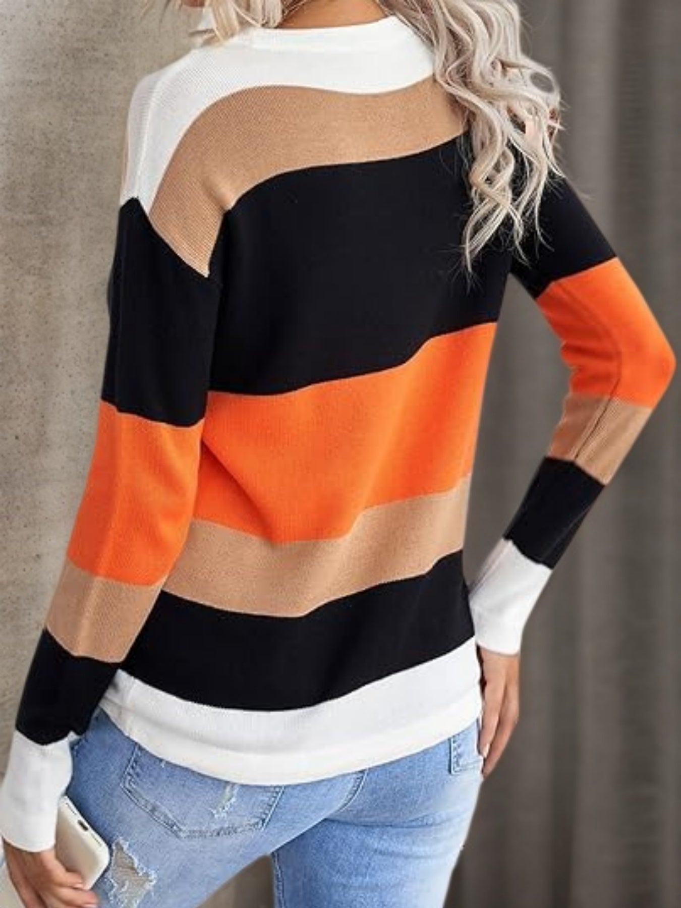 Striped Color Block Hoodie – Minimal Elegance | The Simple Co – Practical cottage, minimalist style, quiet luxury aesthetic, modern essential – The Simple Co.