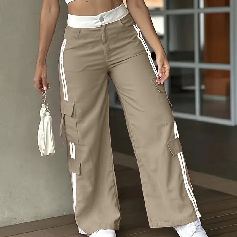 Striped Straight Leg Pants – Minimal Elegance | The Simple Co – Practical cottage, minimalist style, quiet luxury aesthetic, modern essential – The Simple Co.