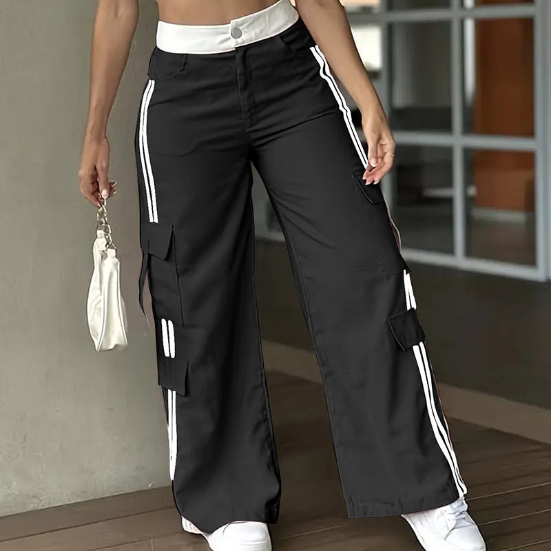 Striped Straight Leg Pants – Minimal Elegance | The Simple Co – Practical cottage, minimalist style, quiet luxury aesthetic, modern essential – The Simple Co.